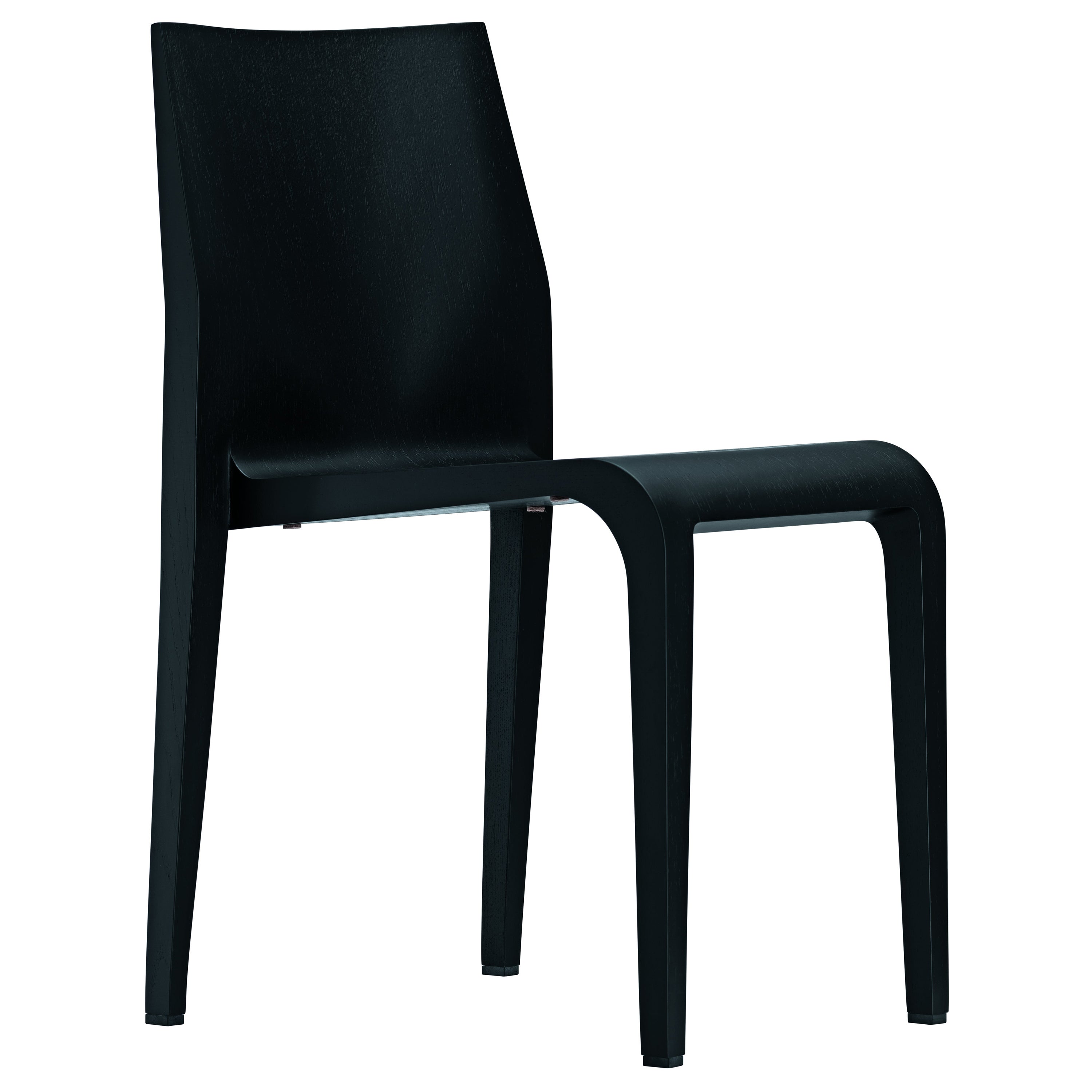 Alias 301 Laleggera Chair in Black Color Stained Wood by Riccardo Blumer For Sale