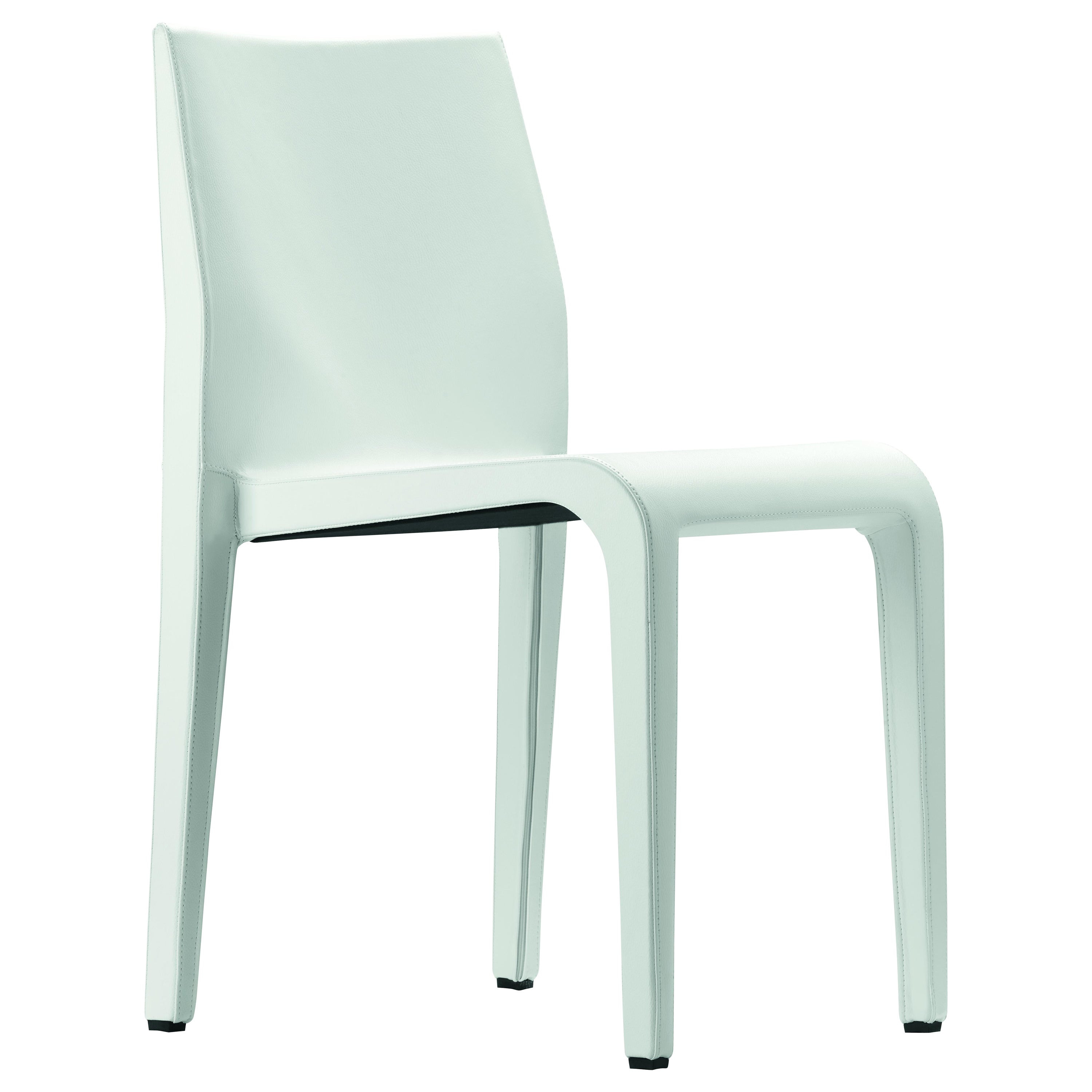 Alias 301 Laleggera Chair in Full White Leather by Riccardo Blumer For Sale