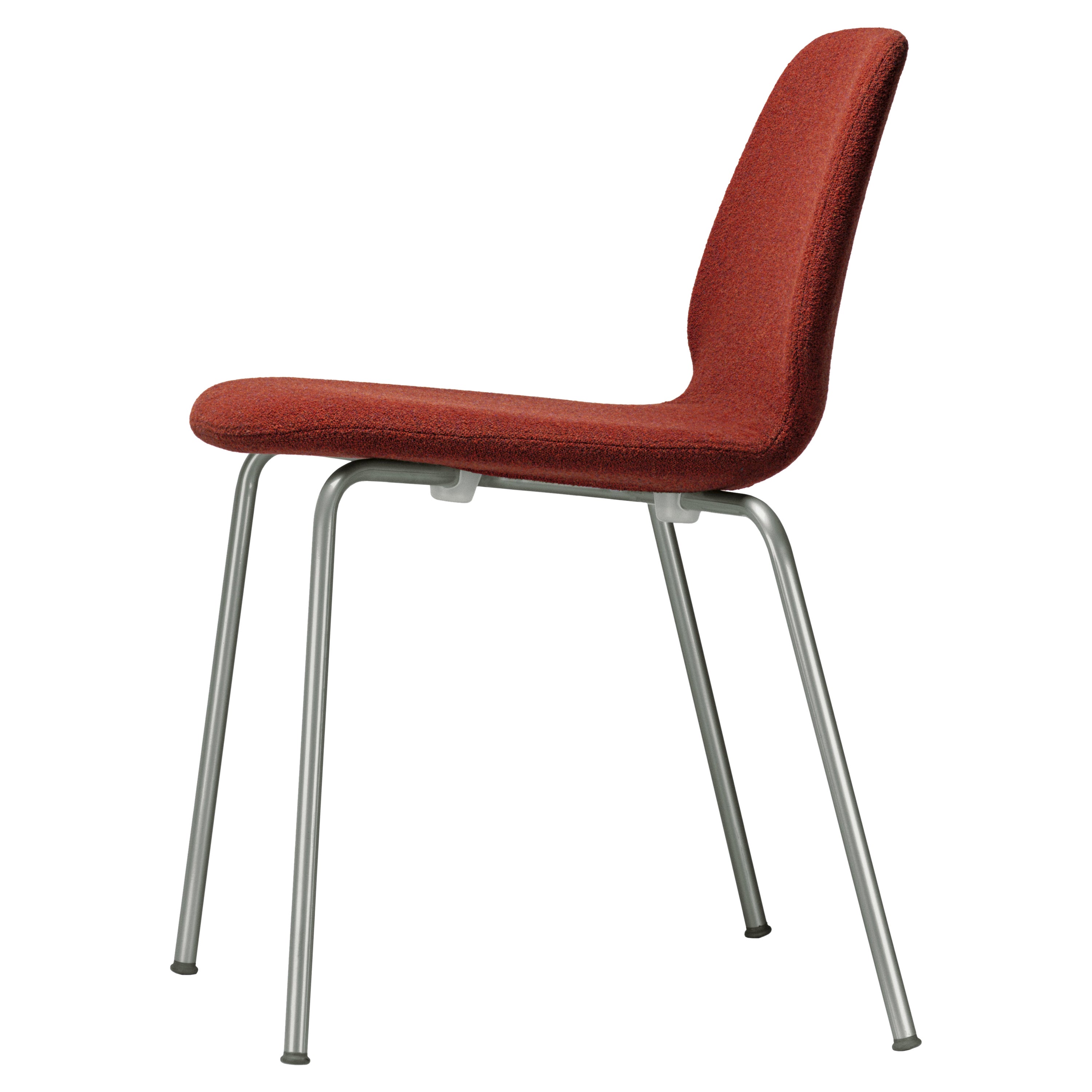 Alias 516 Tindari Stuhl mit rotem Sitz und verchromtem Stahlgestell von Alfredo Häberli
