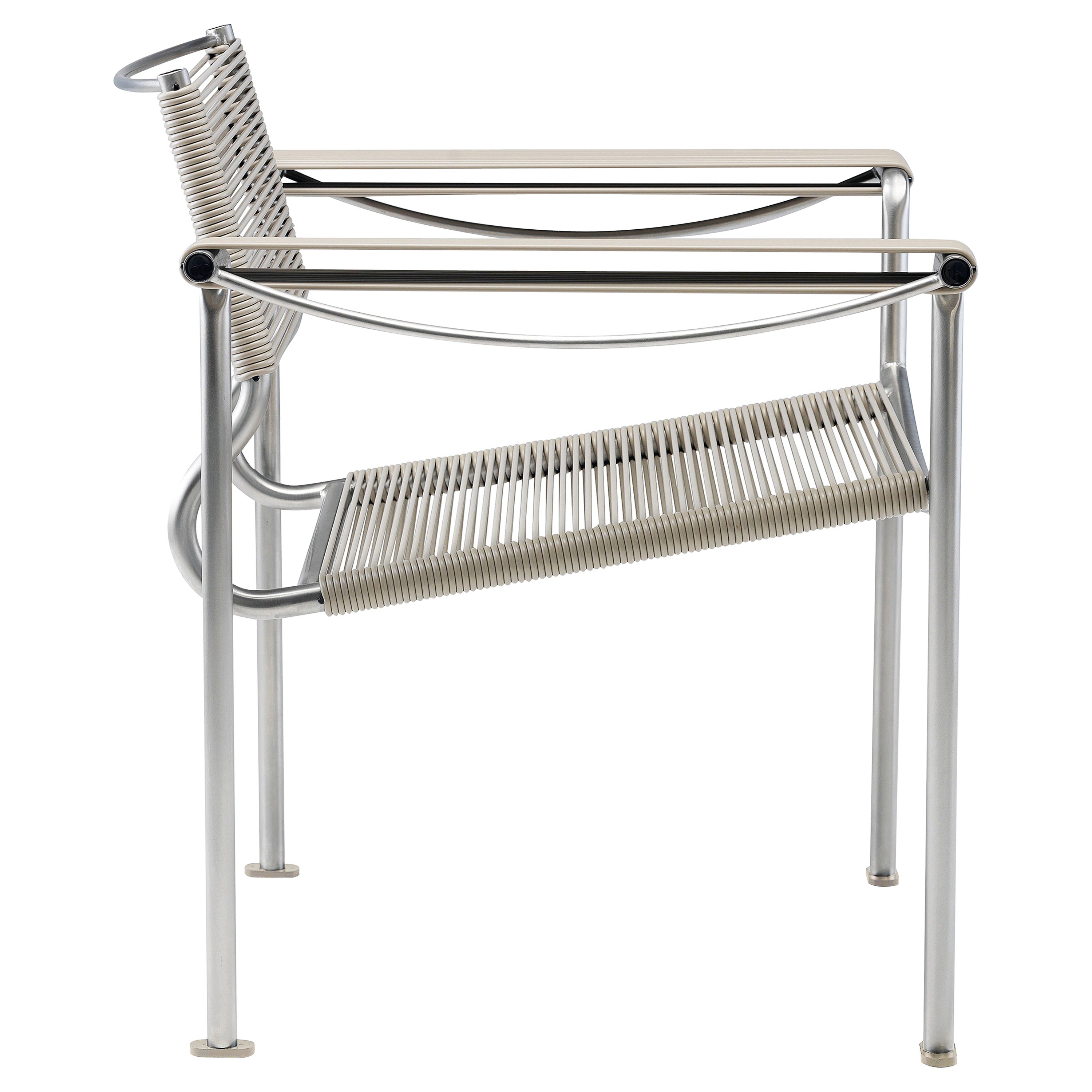 Alias 202 Outdoor Green PVC Armchair in Brushed Stainless Steel Frame For Sale