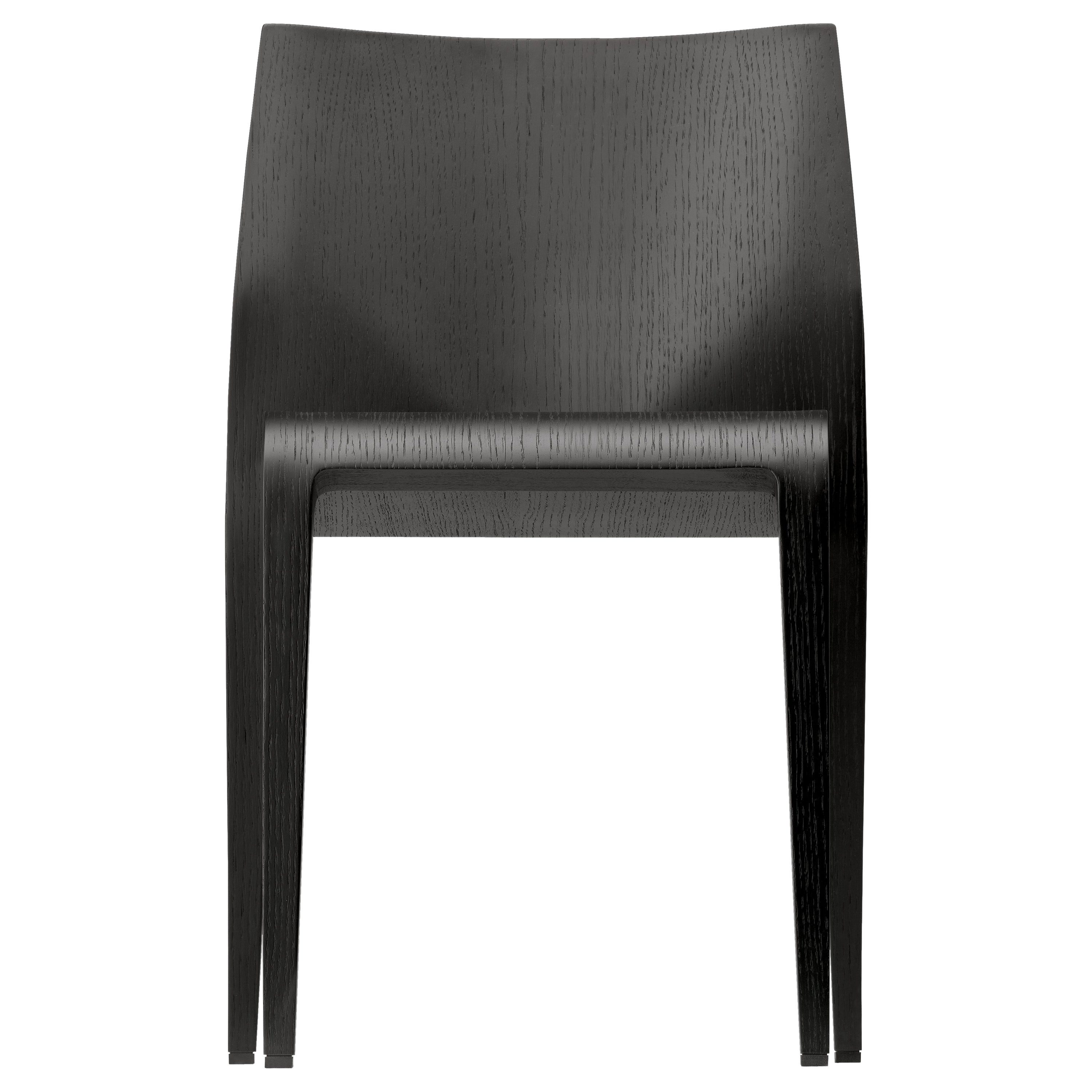 Alias 316 Laleggera Chair+ in Black Color Stained Wood Frame by Riccardo Blumer