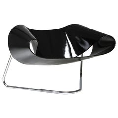 Black Ribbon Chair "CL9" by Cesare Leonardi & Franca Stagi for Bernini, 1961
