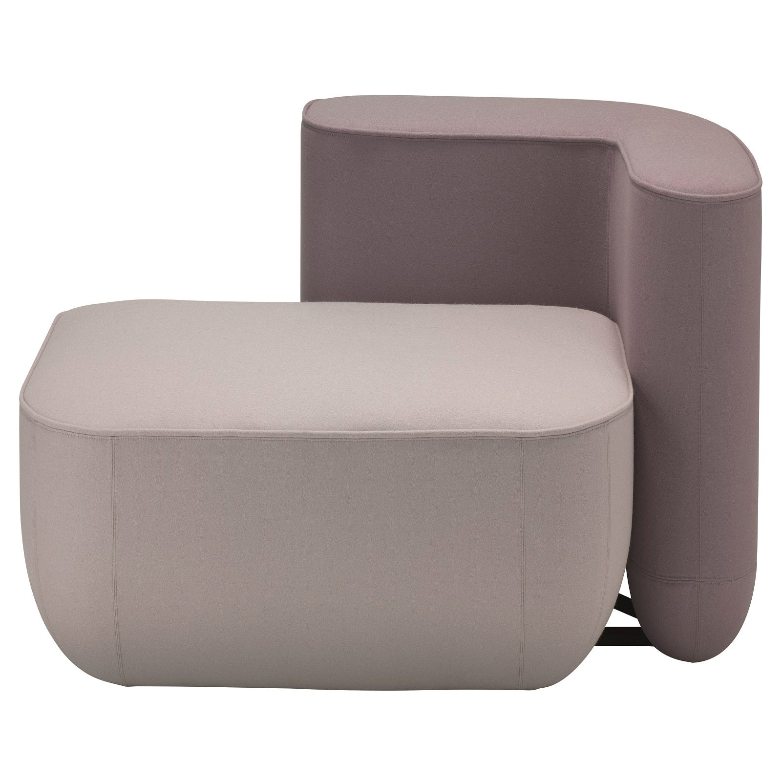 Canapé Ending 74 SX Alias Okome en tissu gris et beige de Nendo en vente