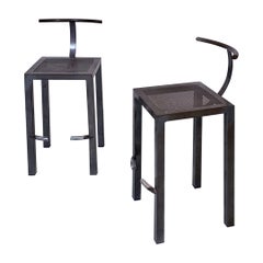 Italian post modern iron counter stools by Philippe Starck for Ycami, 1980s