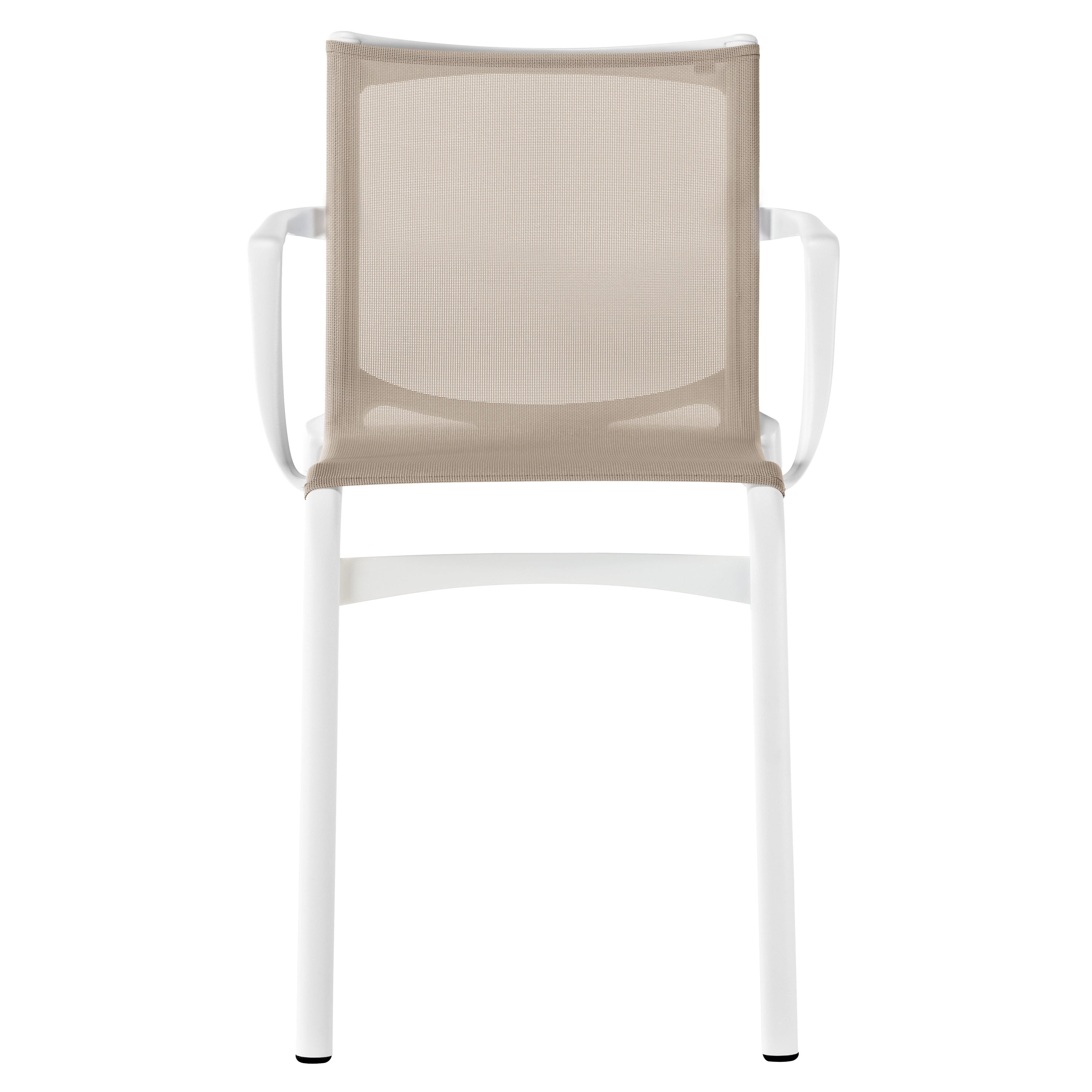 Alias 417 Highframe Outdoor Chair in Sand Mesh with Lacquered Aluminium Frame For Sale