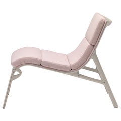 Alias 462 Armframe Soft Chair in Sand Mesh and Pink Seat with Lacquered Frame