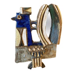 Les Argonautes Ceramic Mirror, France, 1960s