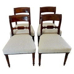Set of 4 Antique Regency Quality Mahogany Dining Chairs