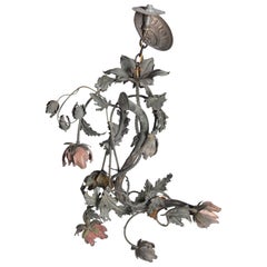 Wrought Iron Floral Vine Chandelier