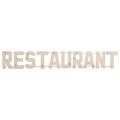 Vintage Metal Restaurant Sign