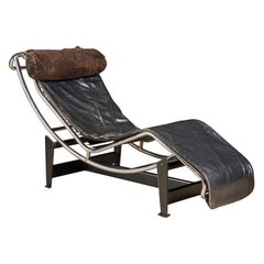 Le Corbusier Chrome & Leather Lounge Chair