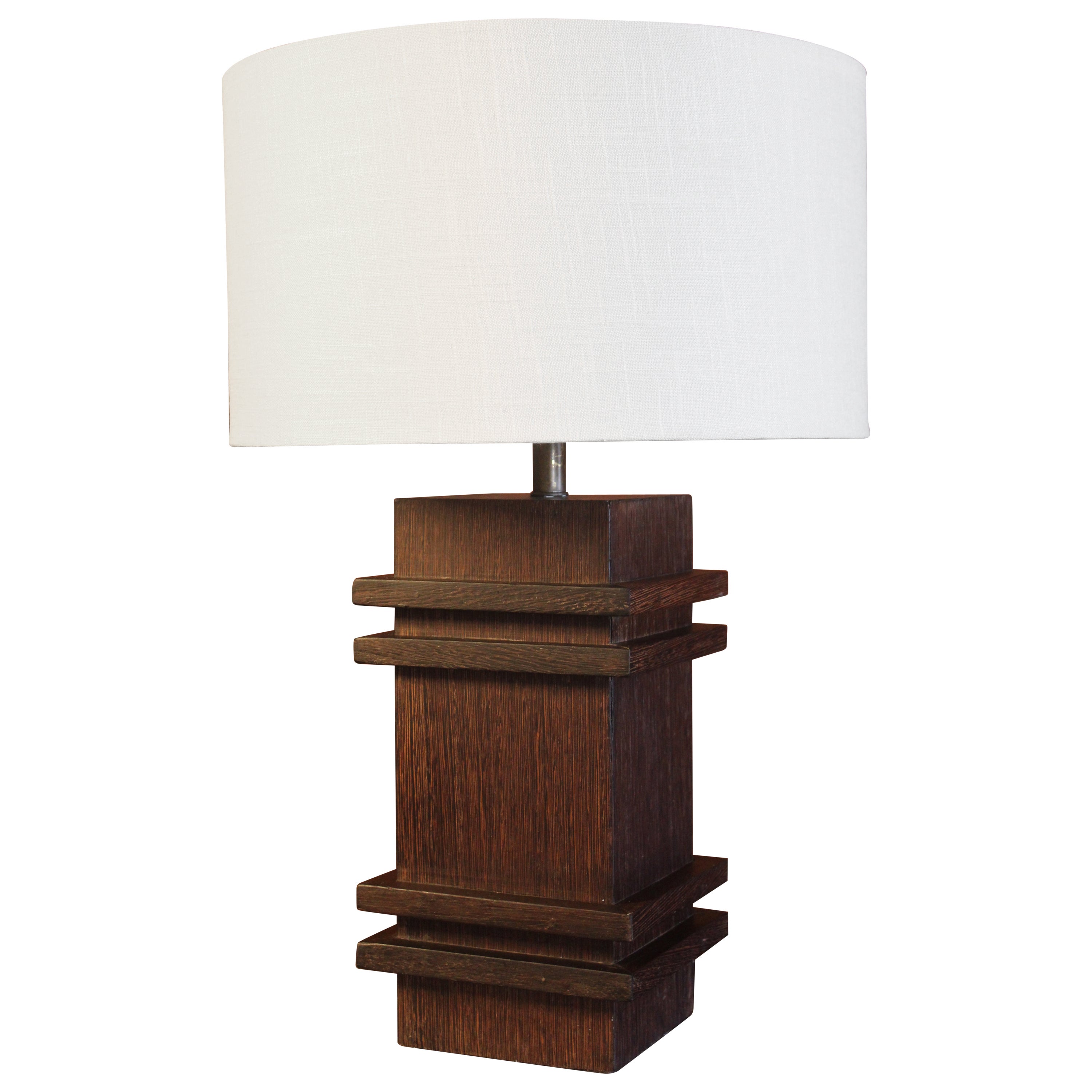 Palmwood Table Lamp by Jacques Adnet, France, 1940s