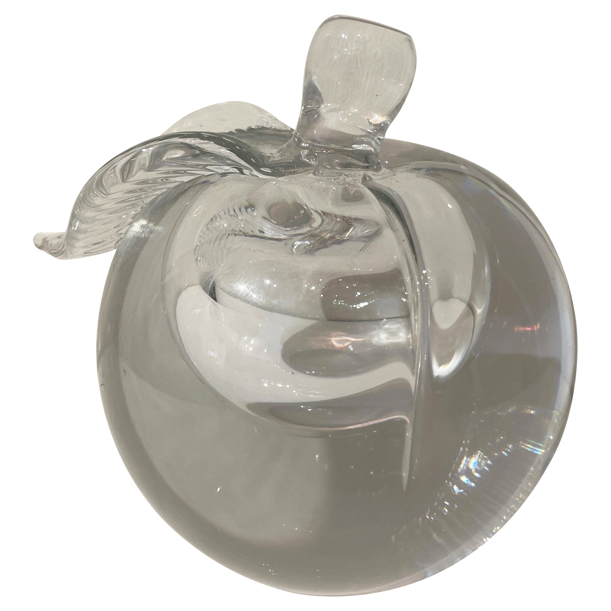 Murano Glass Apple Paperweight by Ogetti For Sale