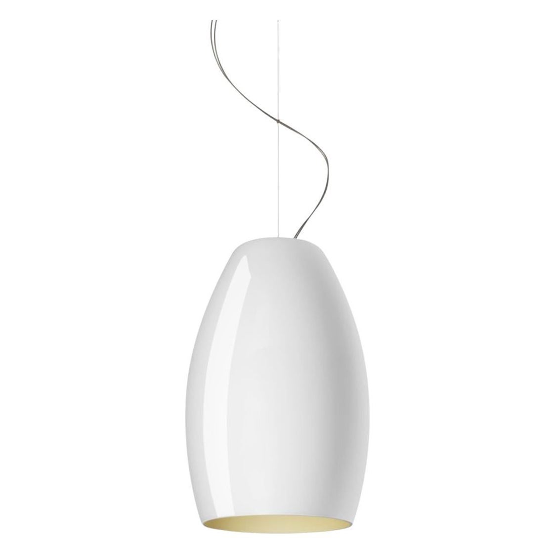 Rodolfo Dordoni 'Buds 1' lampe suspendue LED en verre soufflé en blanc pour Foscarini