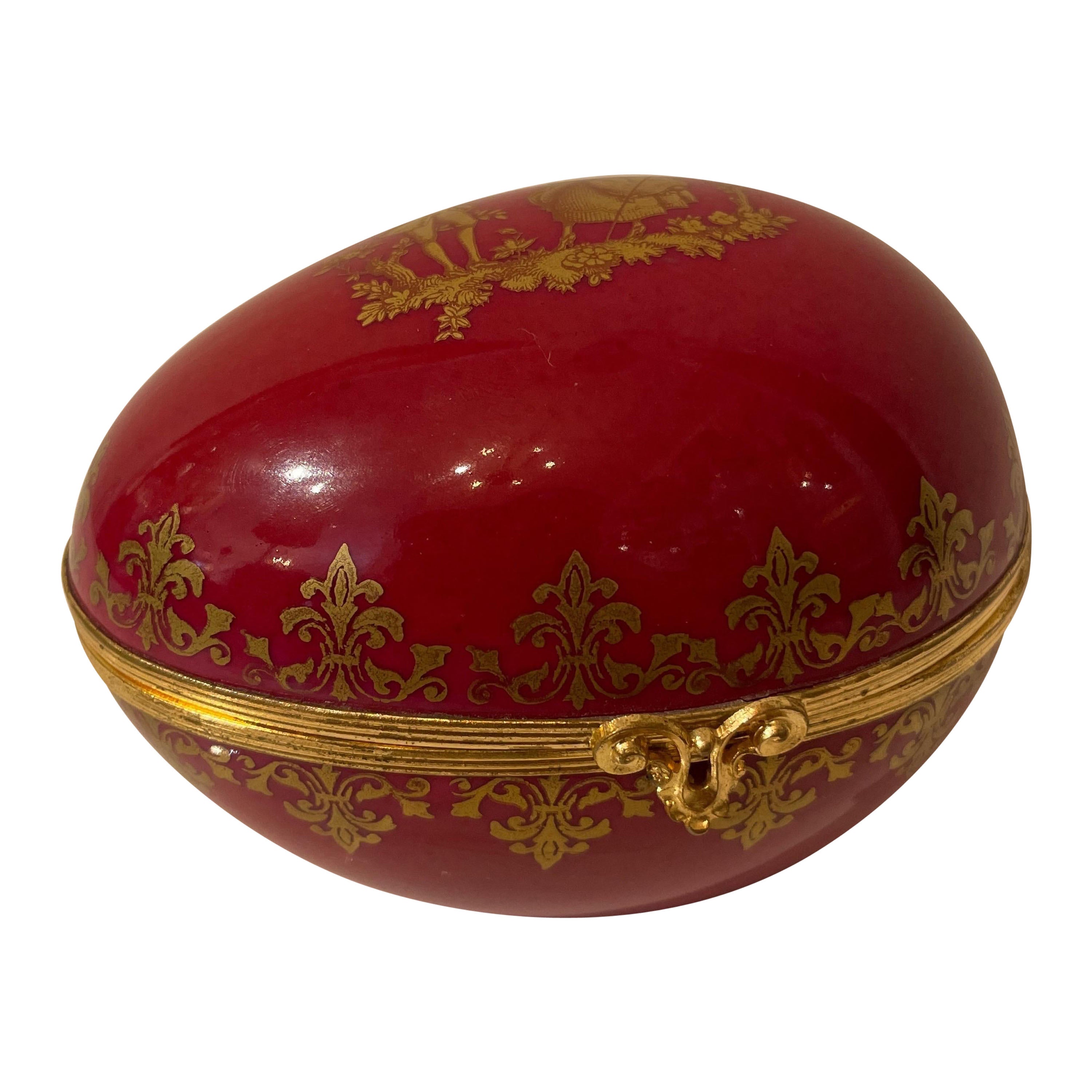 Large French Limoge Egg Box For Sale