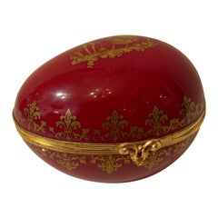 Antique Large French Limoge Egg Box
