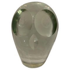 Vintage Glass Owl Paperweight