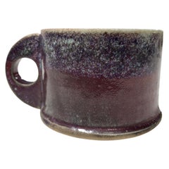 Antique Peter Shire Exp Signed Ceramic California Studio Pottery Glazed Cup, 1979