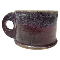 Retro Peter Shire Exp Signed Ceramic California Studio Pottery Glazed Cup, 1979