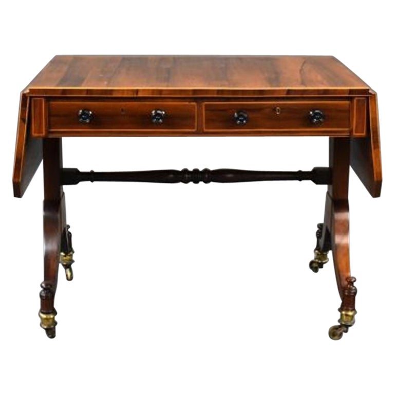 Regency Rosewood Sofa Table For Sale