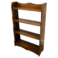 Arts and Crafts Golden Oak Open Front Bookcase