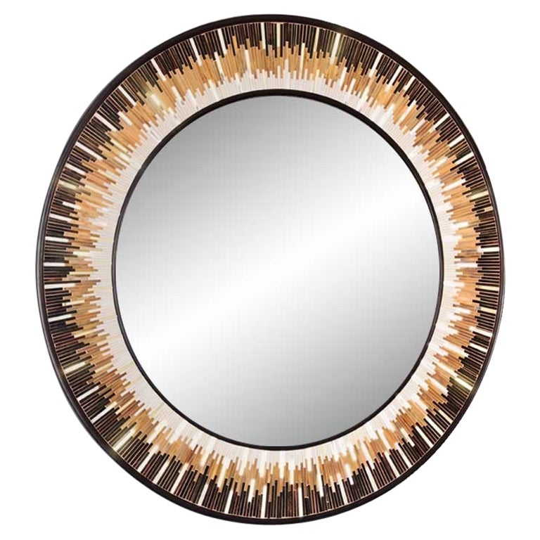 Contemporary Big Round Mirror 122 cm, Seeing Glass Series by Sabine