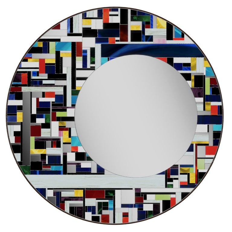 Eclipse Piaggi Glass Mosaic Mirror 100cm For Sale at 1stDibs