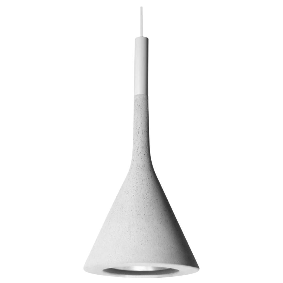 Lucidi & Pevere ‘Aplomb’ Concrete Pendant Lamp in White for Foscarini For Sale