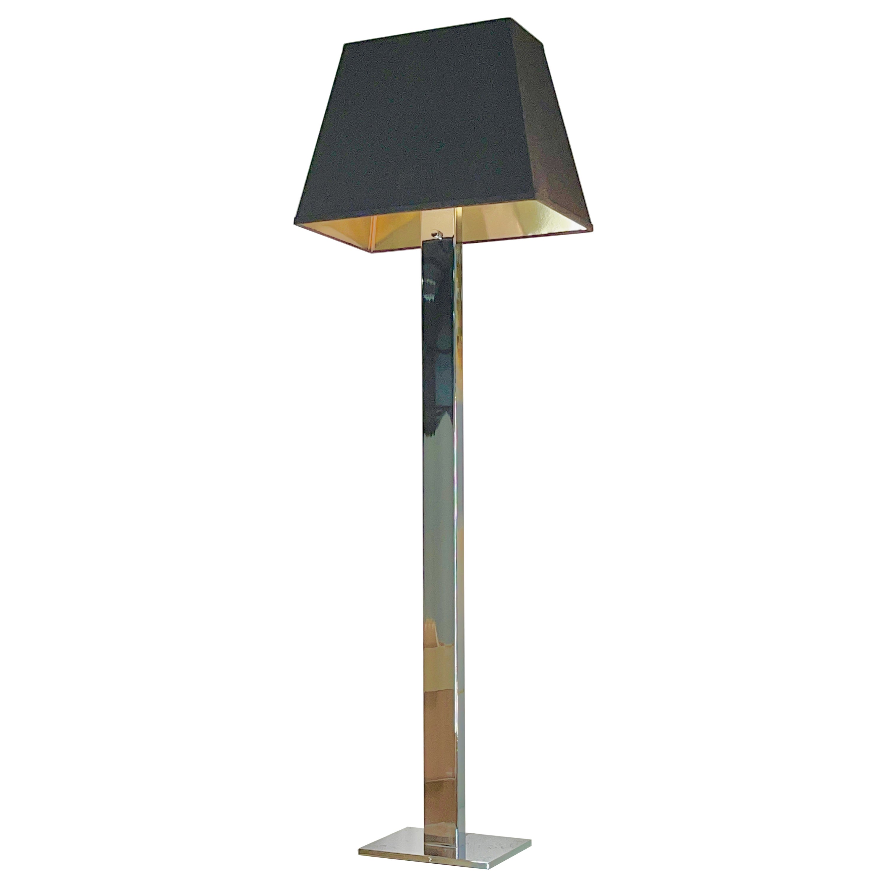 George Kovacs Polished Chrome Floor Lamp For Sale