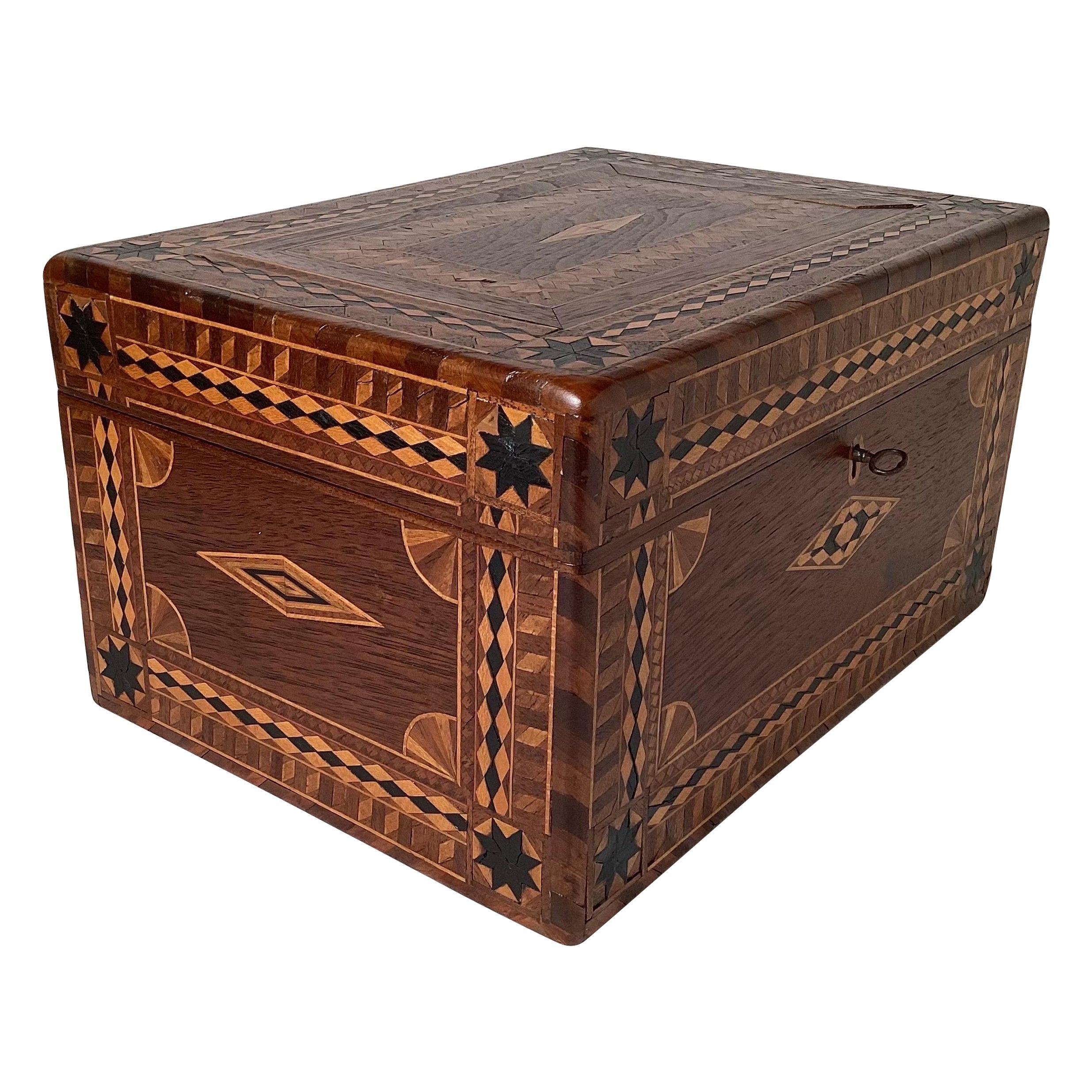 Exceptional 19th Century Inlaid Jewelry Box