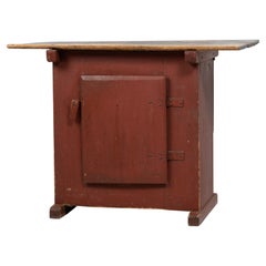 Petit meuble de rangement ou table d'appoint suédois du XVIIIe siècle