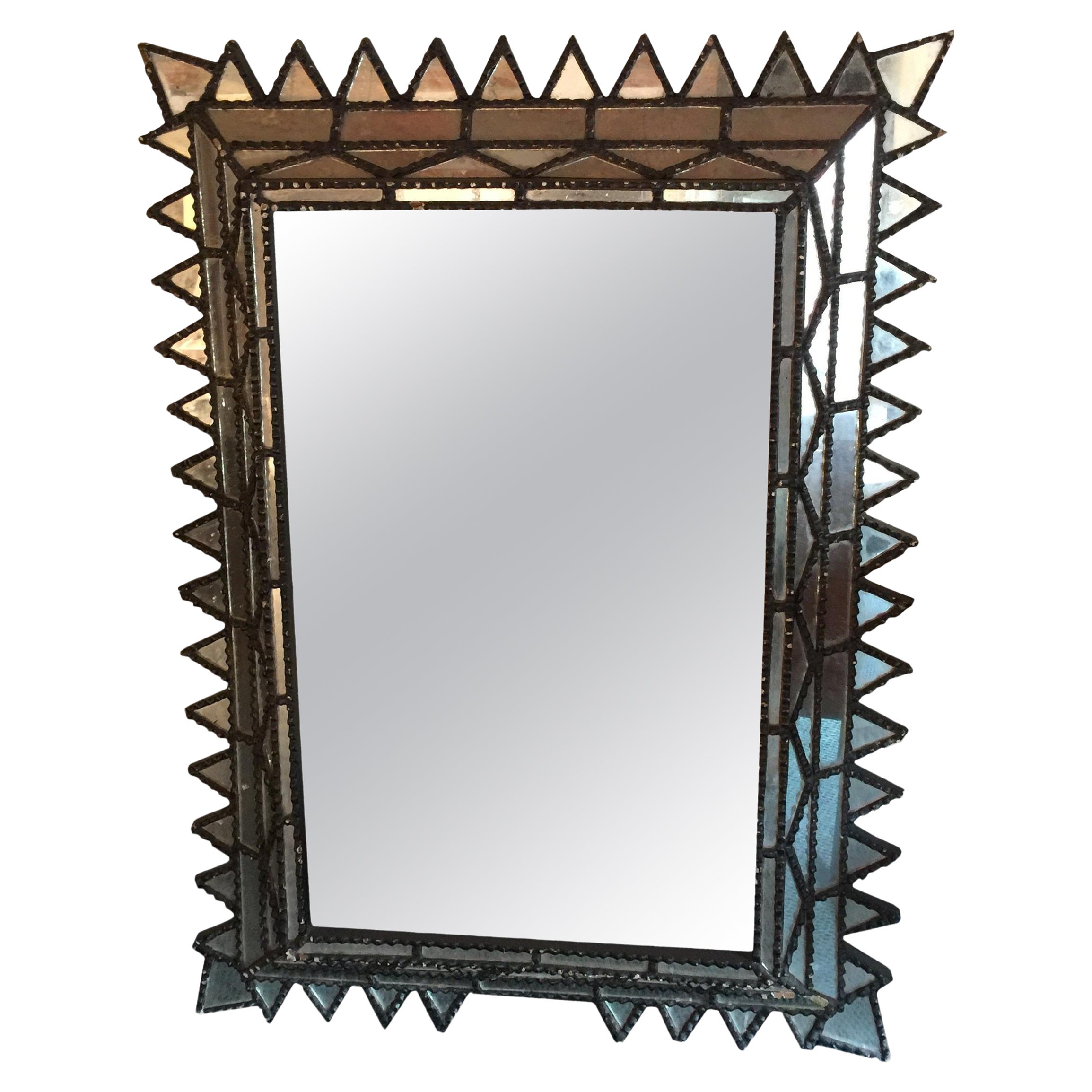 France : Mirror in Wood, Year: 1950 For Sale