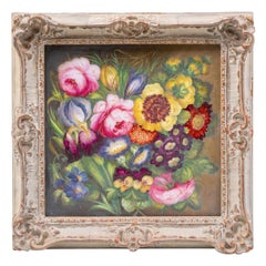 English Porcelain Porcelain Botanical Plaque