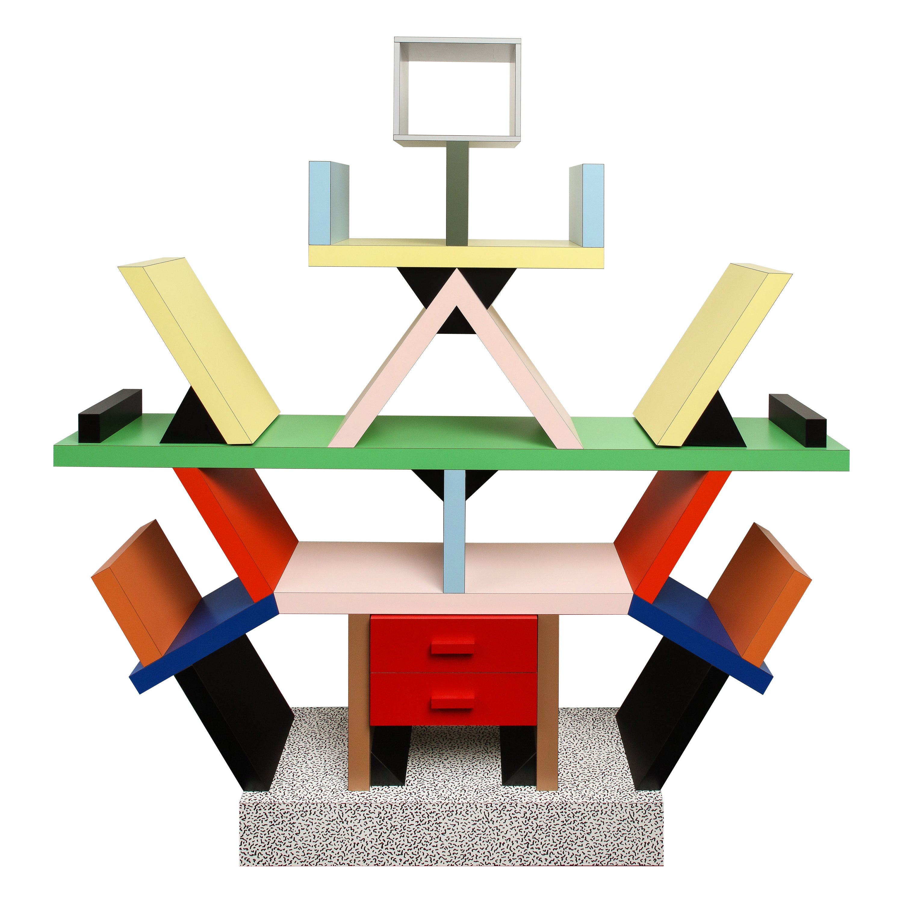 Memphis Collection "Carlton" Room Divider/Bookcase by Ettore Sottsass, 1981