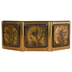 Bernhard Rohne for Mastercraft Acid Etched Brass "Tree of Life" Sideboard