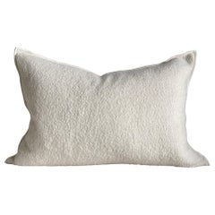 French Wool Bouclette Lumbar Pillow with Down Insert