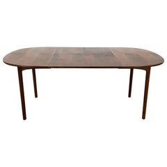 Mid-Century Modern Walnut Dining Table with Leaves