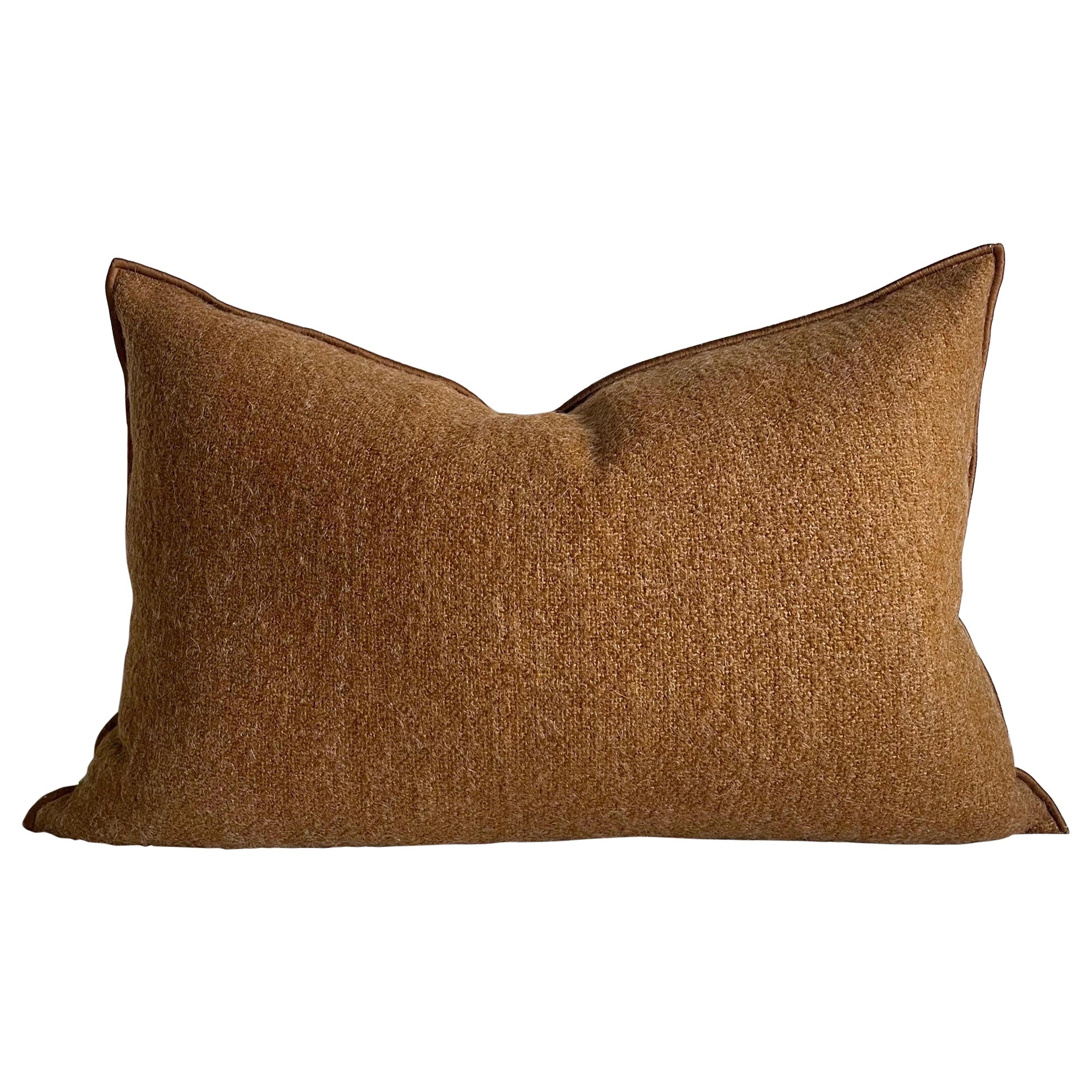 Bouclette French Wool Lumbar Accent Pillow For Sale