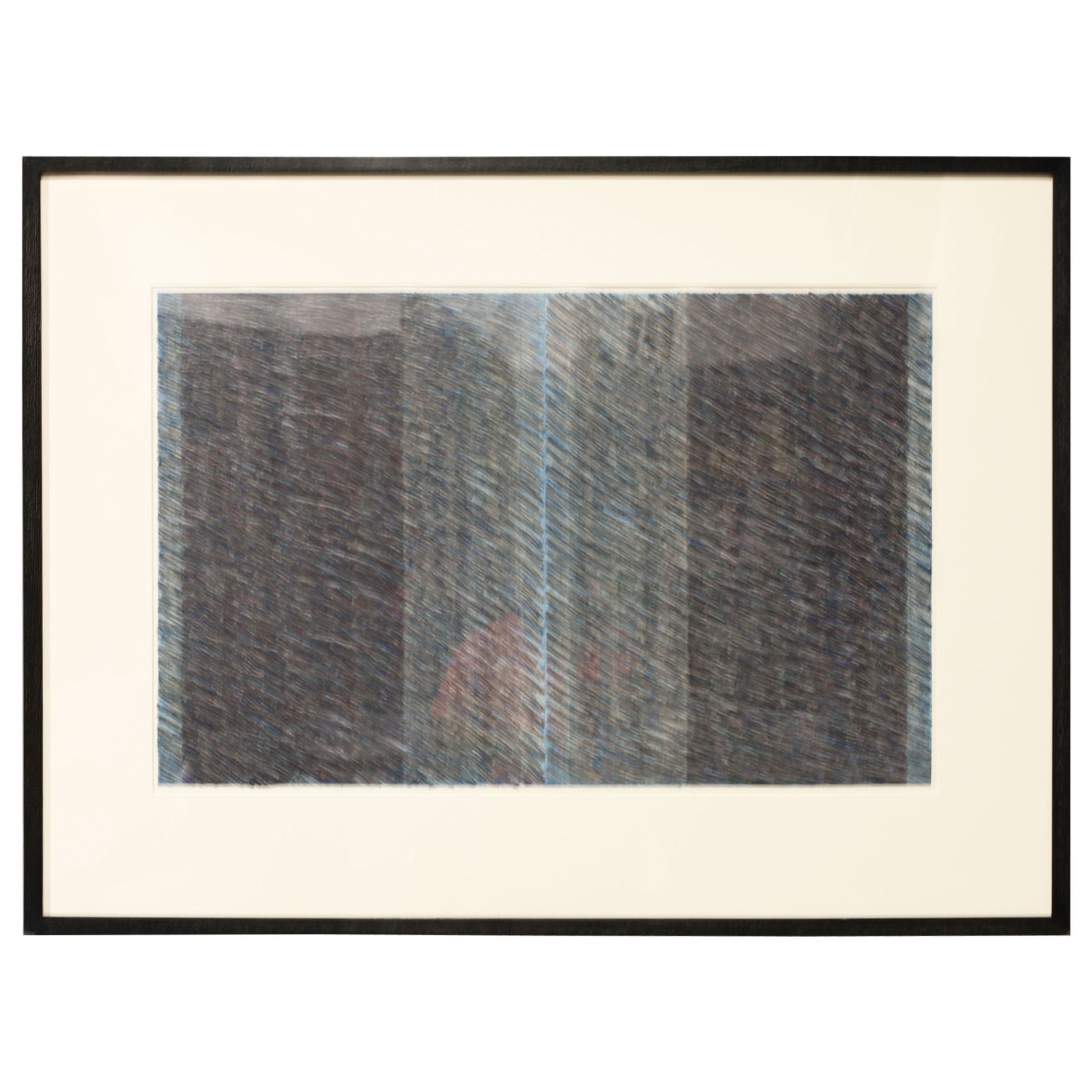 Eric Terry, "Blue Flow", Graphite on Paper, 1975 For Sale