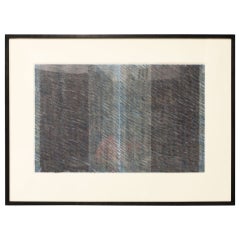 Vintage Eric Terry, "Blue Flow", Graphite on Paper, 1975