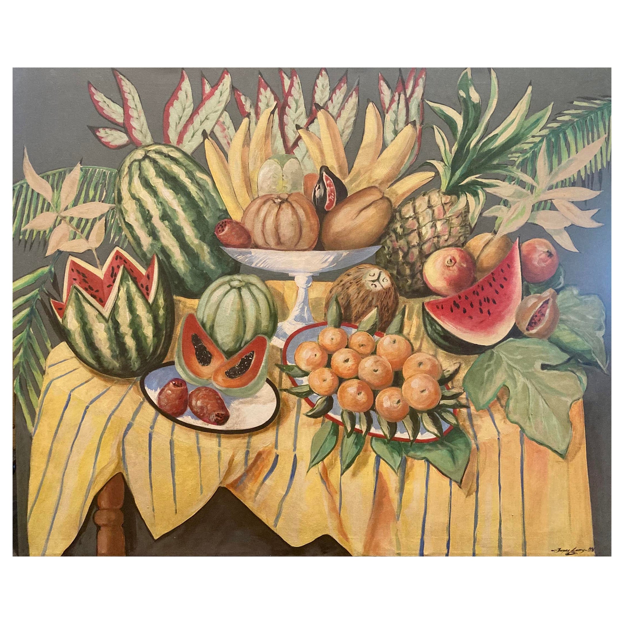 « Nature morte caribéenne » de Jacques Lamy en vente