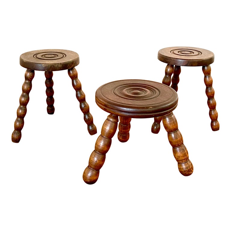 French Carved Stools  For Sale