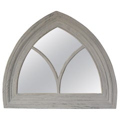 American Mid 19th Century Gothic Revival  Peaked Window Frame Now with Mirrors