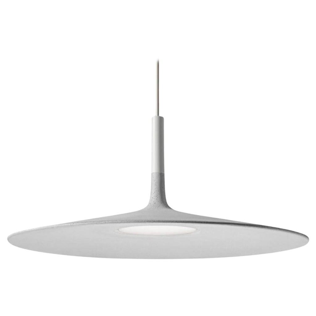 Lucidi & Pevere Large ‘Aplomb’ Concrete Pendant Lamp in White for Foscarini For Sale