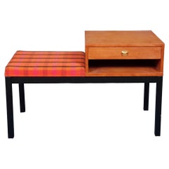 Mid Century Upholstered Hall Bench