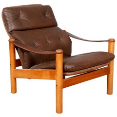 Danish Mid-Century Leather Lounge Chair