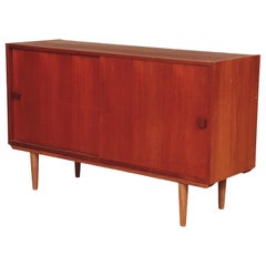 Antique Danish Mid Century Low Sideboard in Teak 