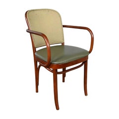 Vint Bauhaus Oak Bentwood Josef Hoffman Prague 811 Armchair by Thonet 