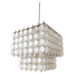 Italian mid-century glass chandelier from the 1960s, Venini style