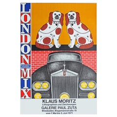 1970s Exhibition Poster for Klaus Moritz London Mix Pop Art